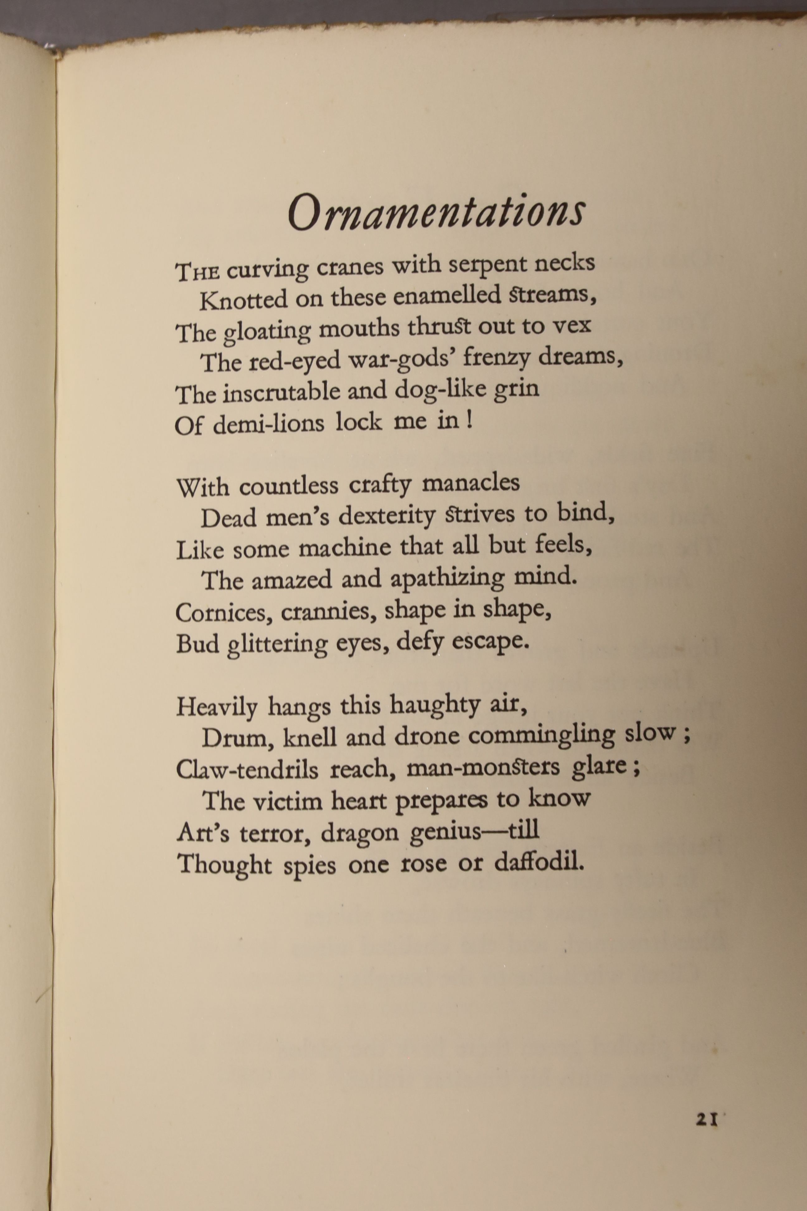 Blunden, Edmund, 'Near and Far, New Poems', 8vo hardback, (dj present, some tears to borders, plastic wrapped) inscribed 'To Robin 'Peggy' Unsted, on her intrepid journey to woodstock close, with blessings from Edmund Bl